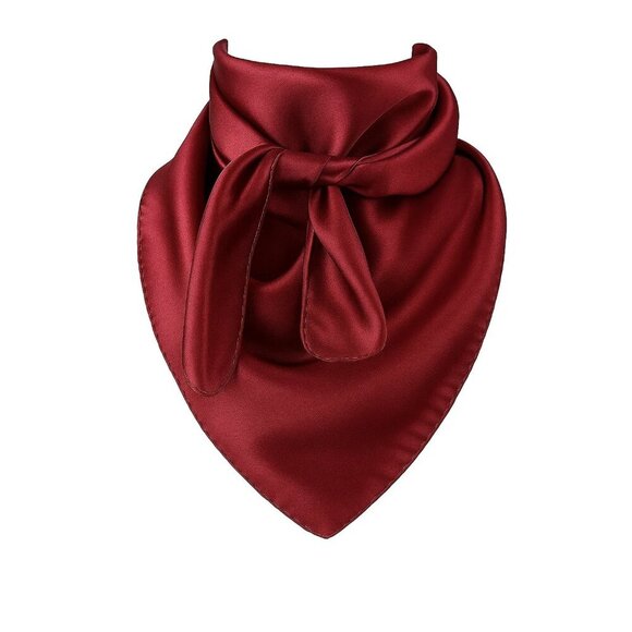 Burgundy Wild Rage Large Scarf 23x23 Inches Silk Feel Polyester Western Accessor - Picture 1 of 5